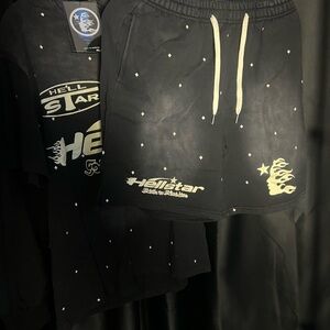 Hellstar Men's Black Casual Button Down Shirt